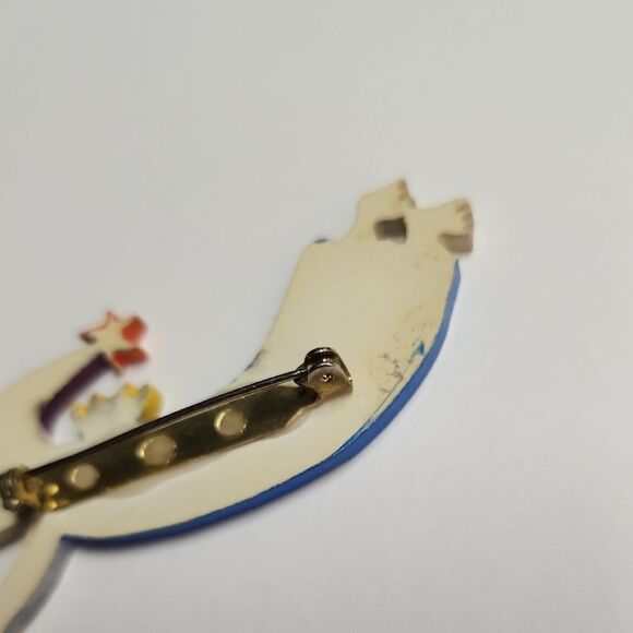 Colorful Handpainted Brooch - Picture 3 of 5